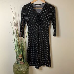 Chifon dress. Black with tiny white polkadots.